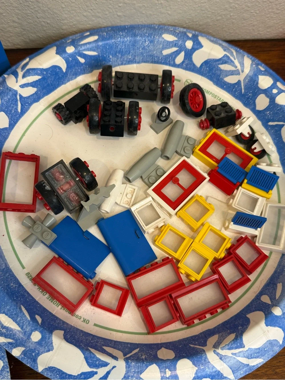 LEGO blocks and figs lot with case